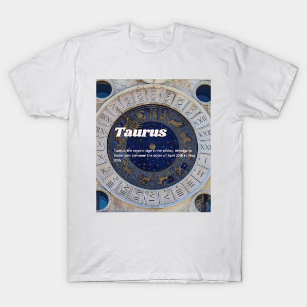Taurus Zodiac Roman Numeral Print T-Shirt by madiwestdal